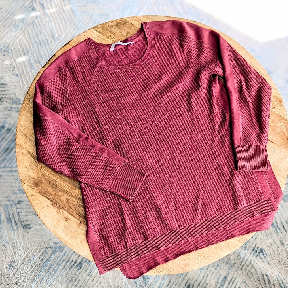 Athleta Waffle Stitch Merino Sweater